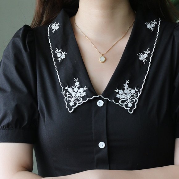 NEW 18K Gold Plated Mother Of Pearl Oval Necklace - Picture 7 of 8